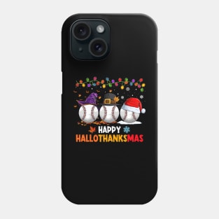 Baseball Costume Halloween Thanksgiving Christmas Happy Hallothanksmas Phone Case