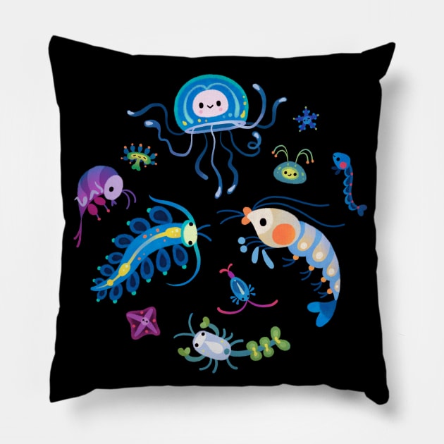 Zooplankton Pillow by pikaole