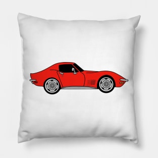 Monza Red C3 Corvette Pillow