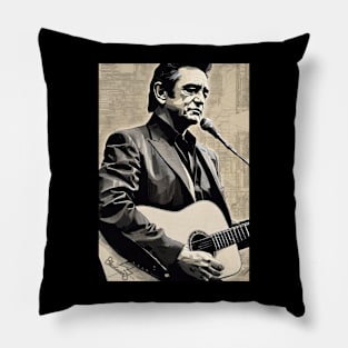 Johnny Cash Musical Milestones Pillow