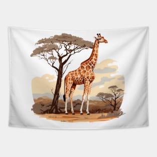 Watercolor Giraffe Tapestry