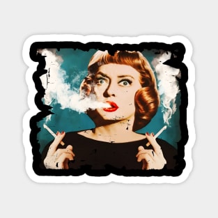 Bette Davis Full Smoking Magnet