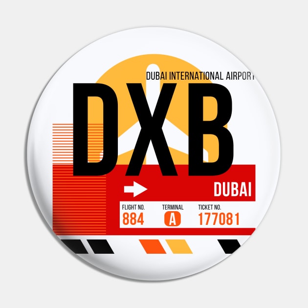 Dubai (DXB) Airport // Sunset Baggage Tag Pin by Now Boarding