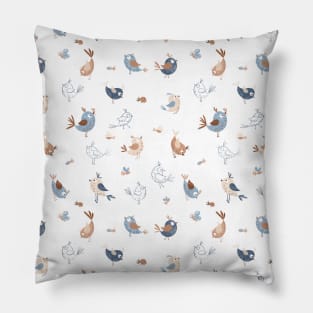 blue birds pattern Pillow