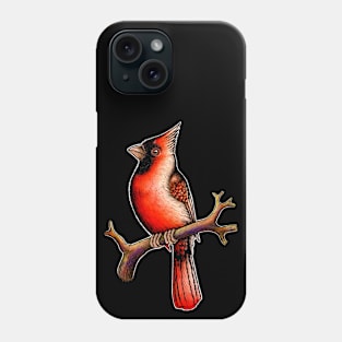 Red Cardinal bird male Phone Case