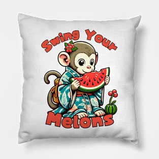 Watermelon monkey Pillow