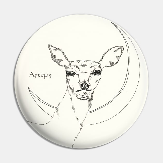 Artemis' Deer Pin by WicketIcons