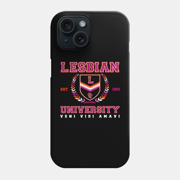 Lesbian University for sapphic individuals Phone Case by remerasnerds