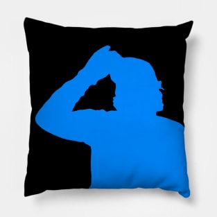 Tip of the hat to those that turned him blue. Pillow