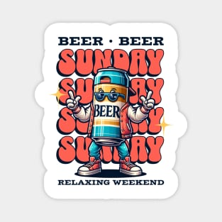 Sunday Beer "sunday Funday: Heckin' Legendary" Funny Magnet