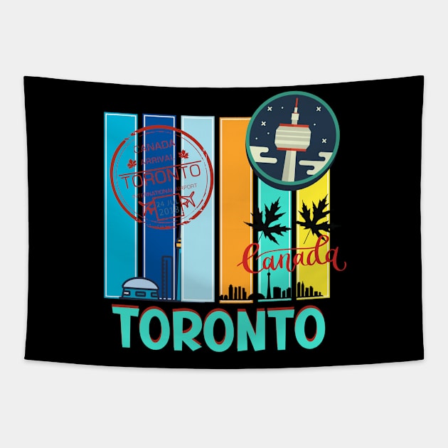 Toronto Love Graphic Tapestry by TASKARAINK