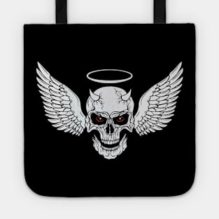 Angel  Demon Skull Tote