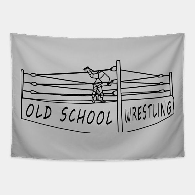 Old School Wrestling Tapestry by FightIsRight