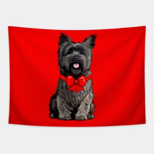 Cairn Terrier Dressed for the Holidays Tapestry