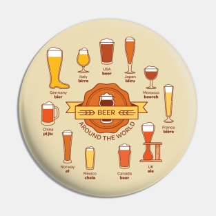 Beer Around the World Pin