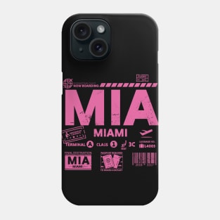 Vintage Miami MIA Airport Code Travel Day Retro Travel Tag Phone Case