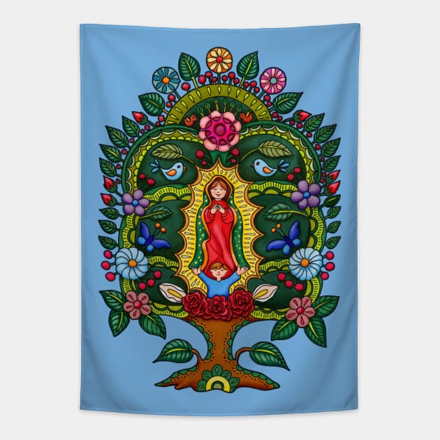 Mexican Tree of Life #1 Tapestry by Colette