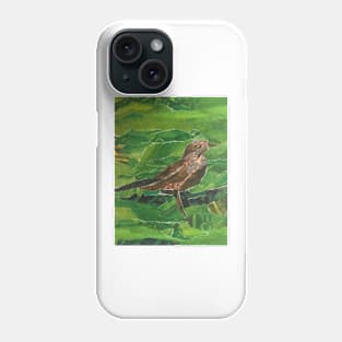 Brown Bird in the Green Grass Phone Case