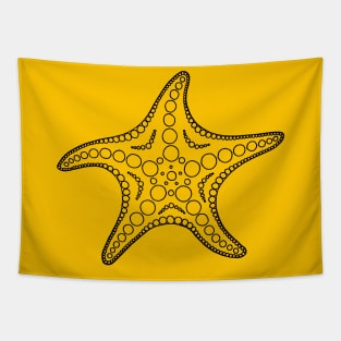 Starfish (black/yellow) Tapestry