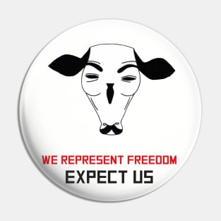 Anonymous cow Pin