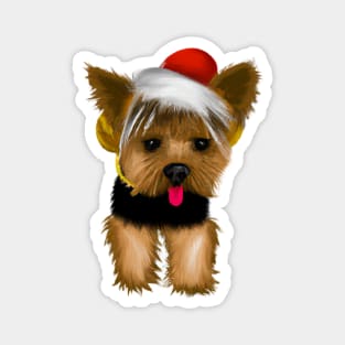 Cute Yorkshire Terrier Drawing Magnet