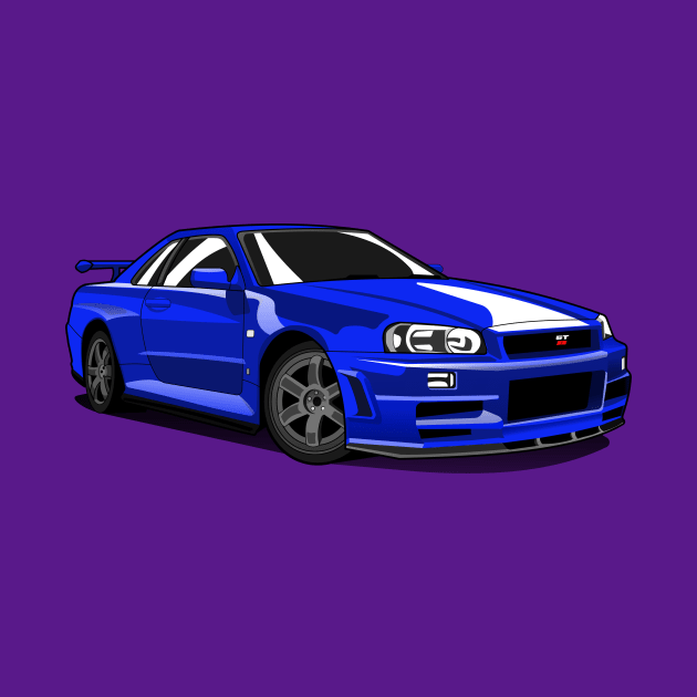 Skyline R34 by Art by Tyler Prawl