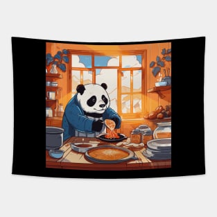 Panda Food Passion: Cuddly Charm Ramen Panda Feast Mode: Culinary Cuteness Tapestry