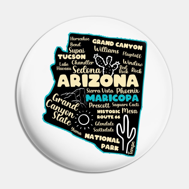 Maricopa Arizona map Grand Canyon photo Arizona tourism Pin by BoogieCreates