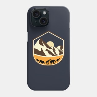 Vintage retro sunset art of zoo Phone Case