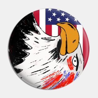 USA Drawing of an Eagle Pin