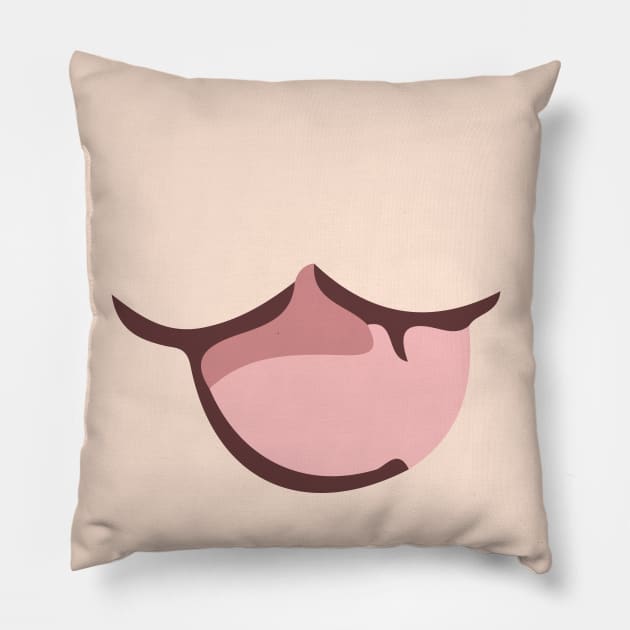 Nyami Mouth [Kawaii] Pillow by Tad