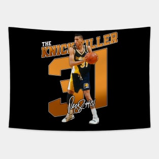 Reggie Miller Choke Sign Basketball Legend Signature Vintage Retro 80s 90s Bootleg Rap Style Tapestry