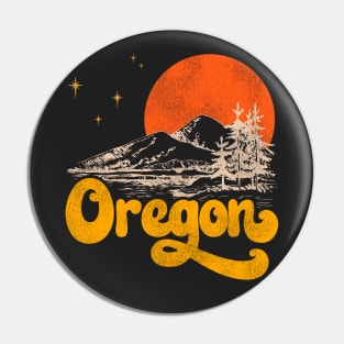 Vintage State of Oregon Mid Century Distressed Aesthetic Pin