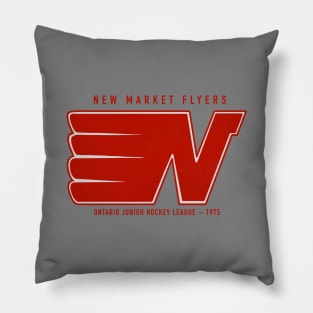 Defunct New Market Flyers Hockey Pillow