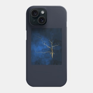 Kintsugi Electric Blue #blue #gold #kintsugi #japan #marble #watercolor #abstract Phone Case