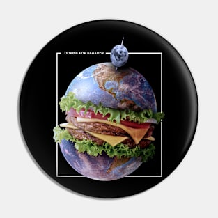 Planet earth hamburger food Pin