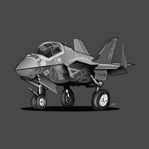 F-35C Lightning II Joint Strike Fighter Illustration by hobrath