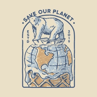 Save Our Planet Vintage Tshirt Design T-Shirt