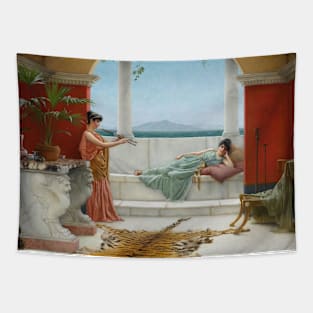 The Sweet Siesta Of A Summer Day by John William Godward Tapestry