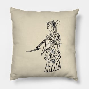 Samurai (Black) Pillow