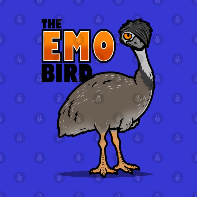 The Emo Bird Funny Emu Bird Original Cartoon Meme Gift For Kids by BoggsNicolas