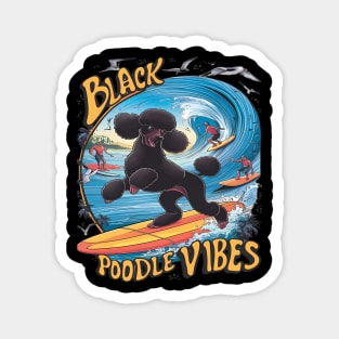 Aquatic Black Poodle: Surfing the Big Wave Magnet