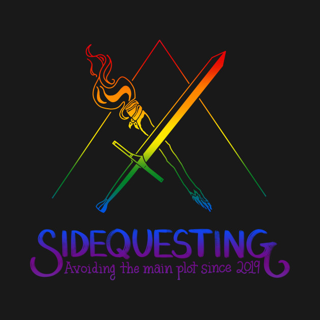 Sidequesting Gay Pride Front Back by Sidequesting
