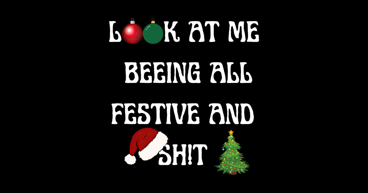 Festive, Humor & Christmas Tree Gift Idea Christmas Humor Sticker