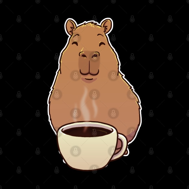 Capybara Cup of Black Coffee by capydays