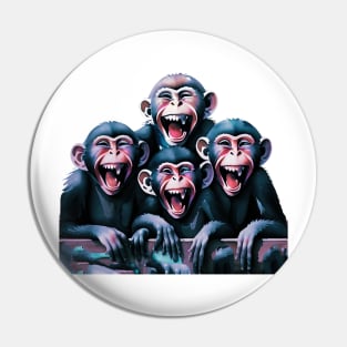 smiling monkeys Pin