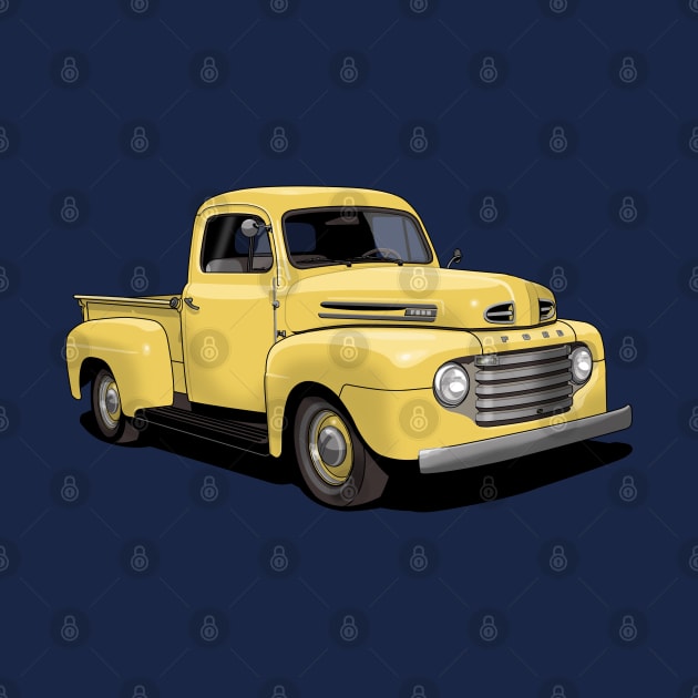 1950 Ford F1 Pickup Truck in yellow by candcretro