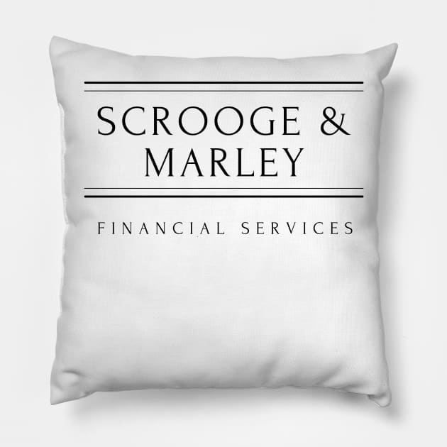 Scrooge & Marley Pillow by Christmas Clatter