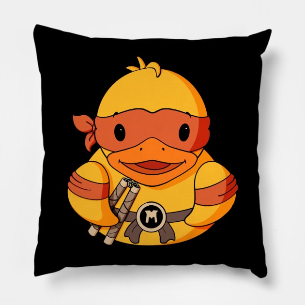 Michelangelo TMNT Rubber Duck Pillow by Alisha Ober Designs