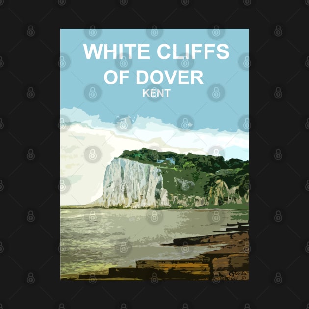 White Cliffs of Dover Kent. travel poster gift by BarbaraGlebska